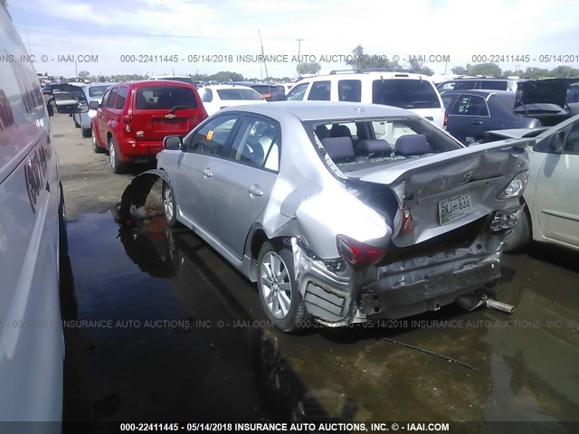 1NXBU40E69Z155508 - 2009 TOYOTA COROLLA S/LE/XLE SILVER photo 3