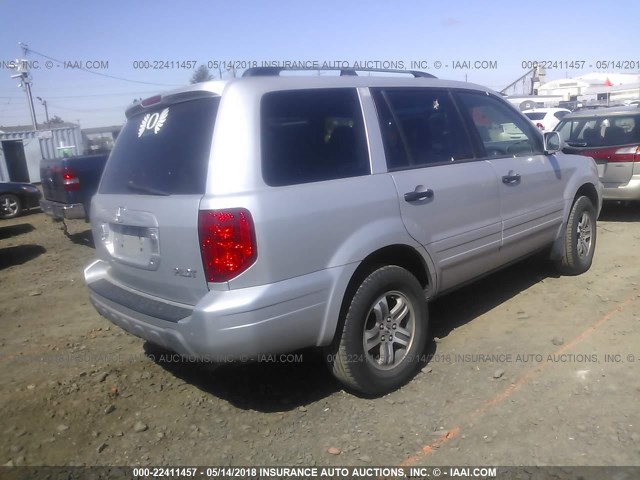 2HKYF18433H523860 - 2003 HONDA PILOT EX SILVER photo 4