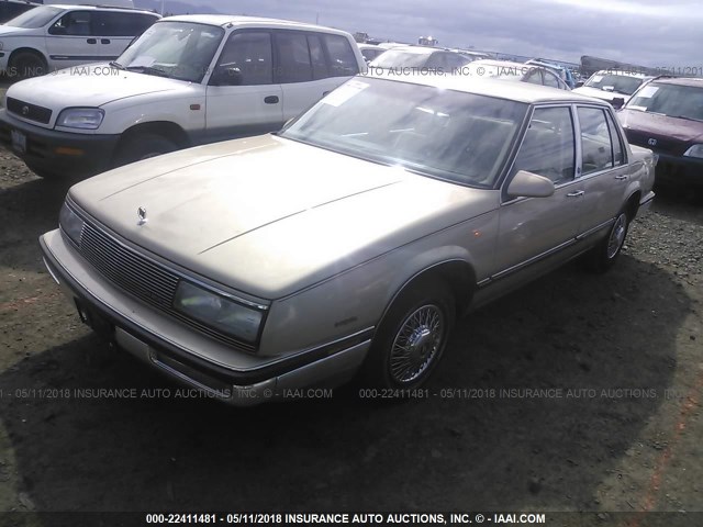 1G4HR5439HH516148 - 1987 BUICK LESABRE LIMITED GOLD photo 2