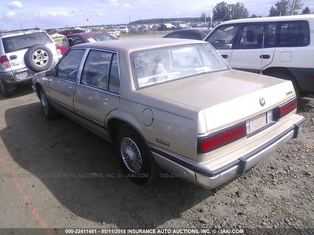 1G4HR5439HH516148 - 1987 BUICK LESABRE LIMITED GOLD photo 3