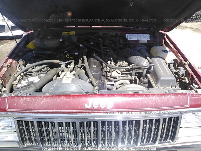 1J4FJ58L6LL261780 - 1990 JEEP CHEROKEE LAREDO RED photo 10