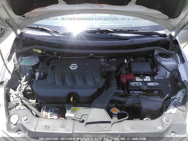 3N1BC13E68L380945 - 2008 NISSAN VERSA S/SL SILVER photo 10