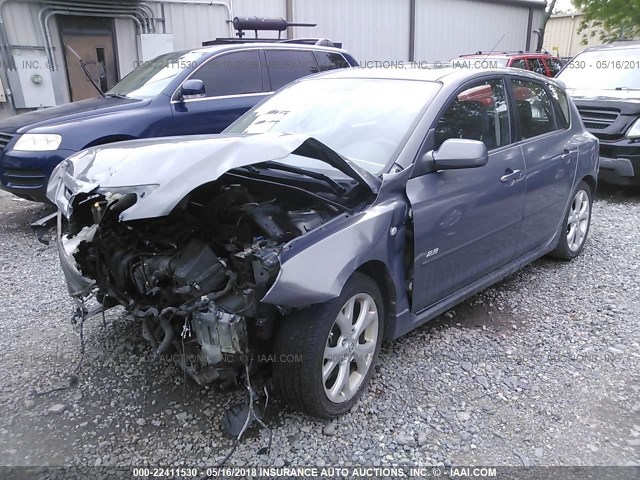 JM1BK344681855485 - 2008 MAZDA 3 HATCHBACK GRAY photo 2