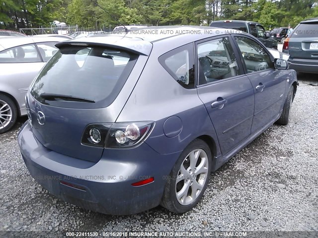 JM1BK344681855485 - 2008 MAZDA 3 HATCHBACK GRAY photo 4