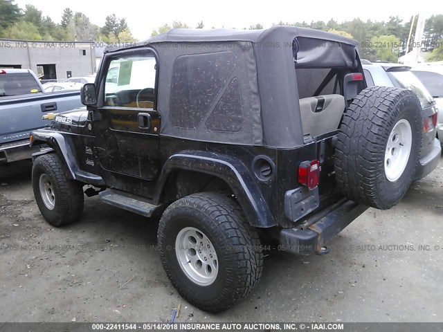 1J4FA59S54P771439 - 2004 JEEP WRANGLER / TJ SAHARA BLACK photo 3