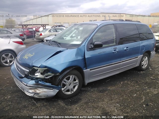 2FMZA56473BB43246 - 2003 FORD WINDSTAR SEL BLUE photo 2