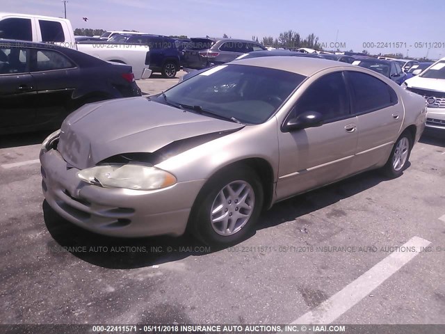 2B3HD46R14H647451 - 2004 DODGE INTREPID SE TAN photo 2