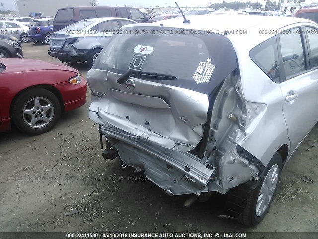 3N1CE2CPXFL405736 - 2015 NISSAN VERSA NOTE S/S PLUS/SV/SL/SR SILVER photo 6