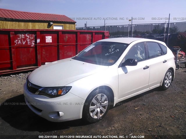 JF1GH61658H821806 - 2008 SUBARU IMPREZA 2.5I WHITE photo 2