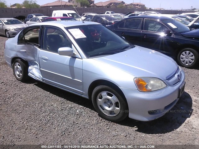 JHMES96663S027162 - 2003 HONDA CIVIC HYBRID Light Blue photo 1