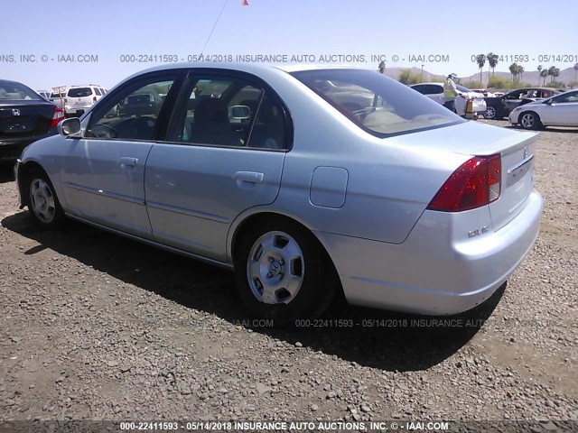 JHMES96663S027162 - 2003 HONDA CIVIC HYBRID Light Blue photo 3