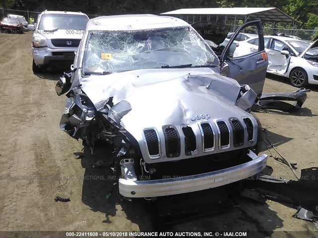 1C4PJMDS6EW150228 - 2014 JEEP CHEROKEE LIMITED SILVER photo 6