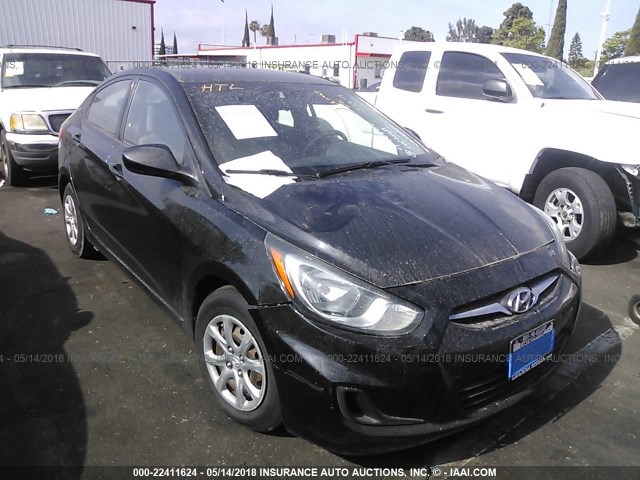 KMHCT4AE2DU440088 - 2013 HYUNDAI ACCENT GLS/GS BLACK photo 1