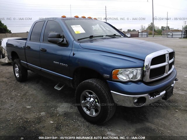 3D7KS28D15G780444 - 2005 DODGE RAM 2500 ST/SLT BLUE photo 1