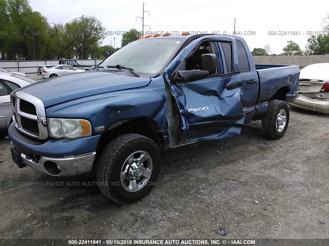 3D7KS28D15G780444 - 2005 DODGE RAM 2500 ST/SLT 蓝色 照片 2