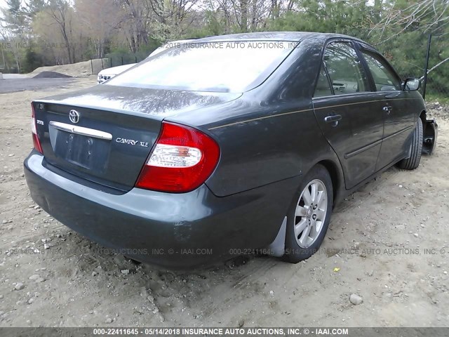 4T1BE30K83U672474 - 2003 TOYOTA CAMRY LE/XLE/SE GREEN photo 4