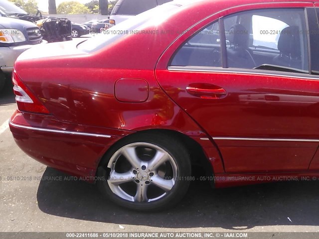 WDBRF52H76A898684 - 2006 MERCEDES-BENZ C GENERATION 2006 230 RED photo 6