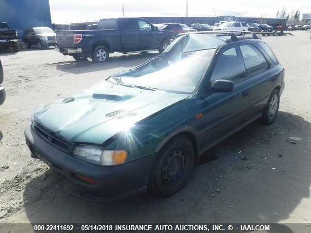 JF1GF4854WG813528 - 1998 SUBARU IMPREZA OUTBACK GREEN photo 2