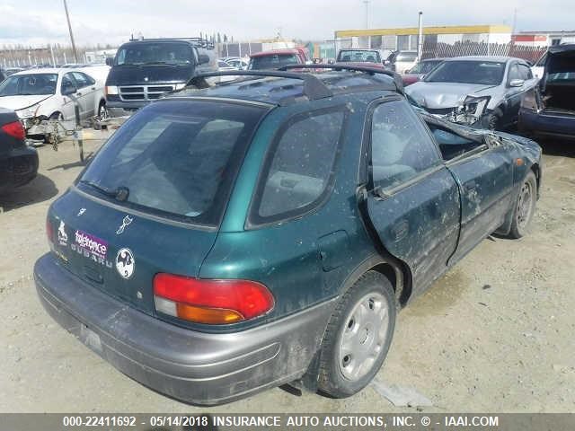 JF1GF4854WG813528 - 1998 SUBARU IMPREZA OUTBACK GREEN photo 4