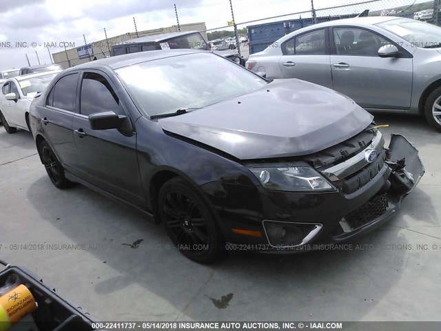 3FAHP0KC3BR295318 - 2011 FORD FUSION SPORT BLACK photo 1