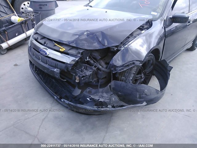 3FAHP0KC3BR295318 - 2011 FORD FUSION SPORT BLACK photo 6