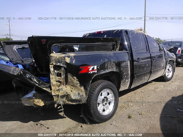 3GCRKSE39AG299498 - 2010 CHEVROLET SILVERADO K1500 LT BLACK photo 4