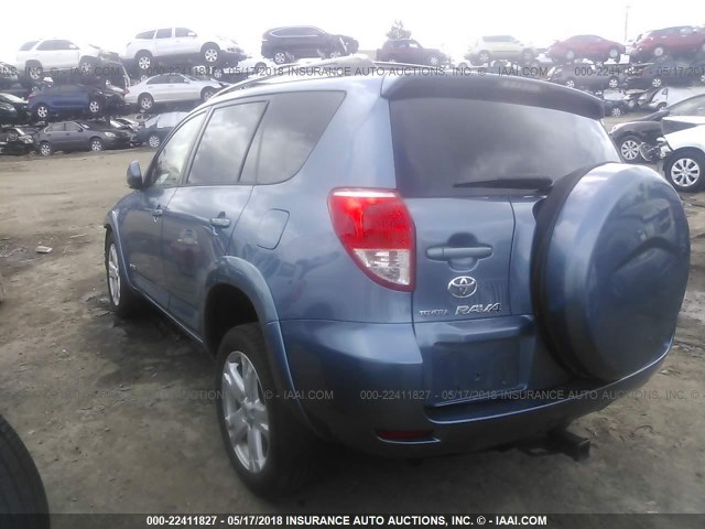 JTMBK32V066001345 - 2006 TOYOTA RAV4 SPORT BLUE photo 3