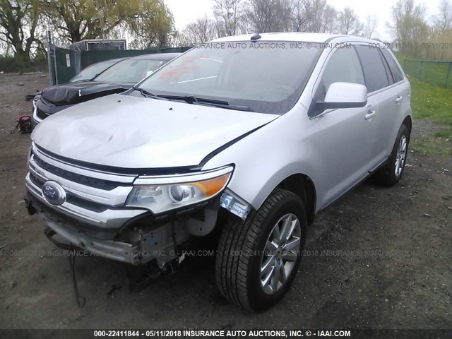 2FMDK4KCXBBA08839 - 2011 FORD EDGE LIMITED SILVER photo 2