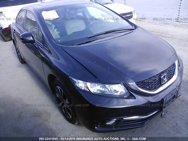 2HGFB2F97DH550806 - 2013 HONDA CIVIC EXL BLACK photo 1