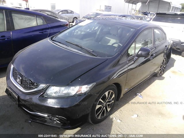 2HGFB2F97DH550806 - 2013 HONDA CIVIC EXL BLACK photo 2