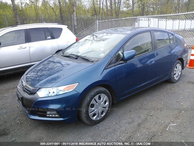 JHMZE2H52CS005888 - 2012 HONDA INSIGHT LX BLUE photo 2