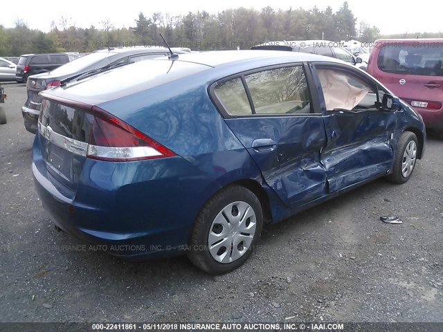 JHMZE2H52CS005888 - 2012 HONDA INSIGHT LX BLUE photo 4