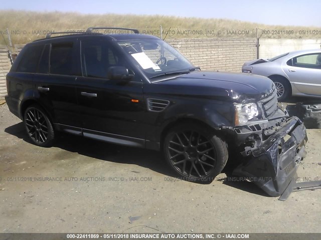 SALSK25428A134825 - 2008 LAND ROVER RANGE ROVER SPORT HSE BLACK photo 1