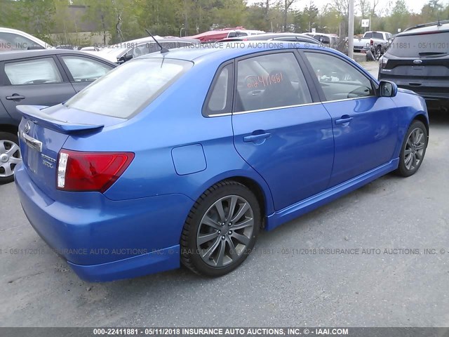 JF1GE76679G515124 - 2009 SUBARU IMPREZA WRX BLUE photo 4