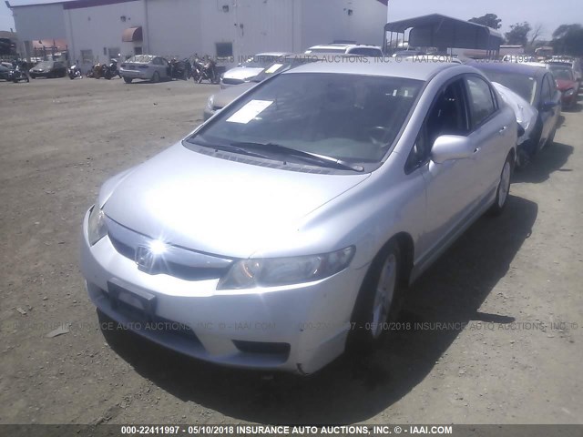 2HGFA1F60BH542675 - 2011 HONDA CIVIC LX-S SILVER photo 2