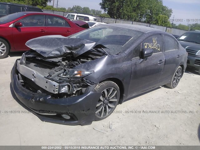 19XFB2F95FE037695 - 2015 HONDA CIVIC EXL 灰色 照片 2