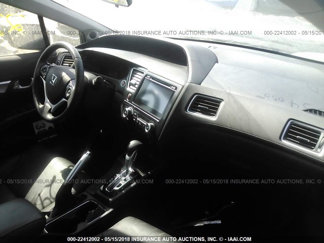 19XFB2F95FE037695 - 2015 HONDA CIVIC EXL 灰色 照片 5