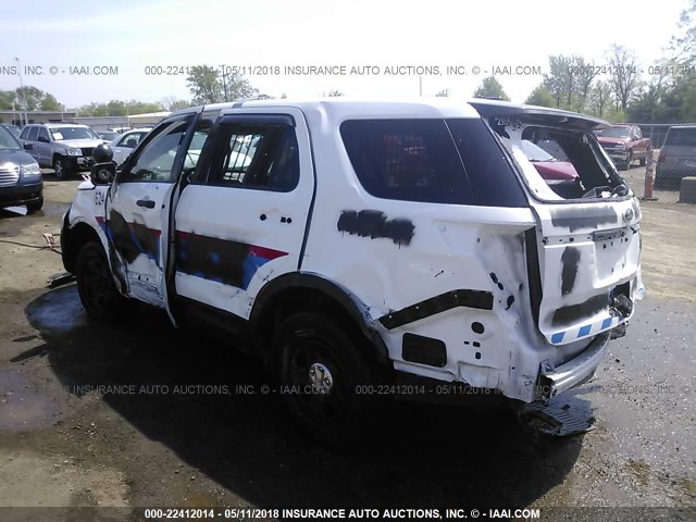 1FM5K8AR5FGA78409 - 2015 FORD EXPLORER POLICE INTERCEPTOR WHITE photo 3