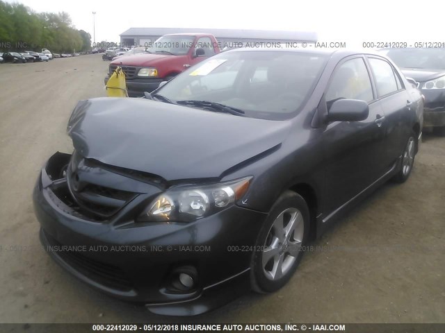 2T1BU4EEXCC829077 - 2012 TOYOTA COROLLA S/LE GRAY photo 2