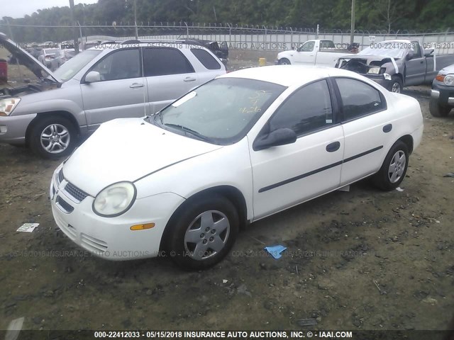 1B3ES26C74D529488 - 2004 DODGE NEON SE WHITE photo 2