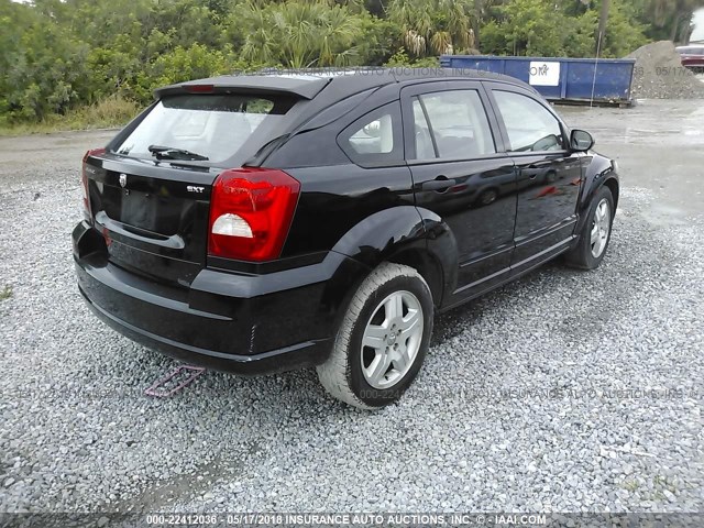 1B3HB48B57D264202 - 2007 DODGE CALIBER SXT BLACK photo 4