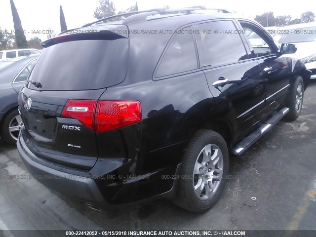 2HNYD28378H507688 - 2008 ACURA MDX TECHNOLOGY BLACK photo 4