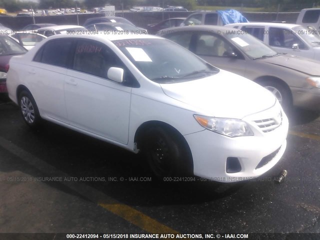 2T1BU4EE5DC041423 - 2013 TOYOTA COROLLA S/LE WHITE photo 1