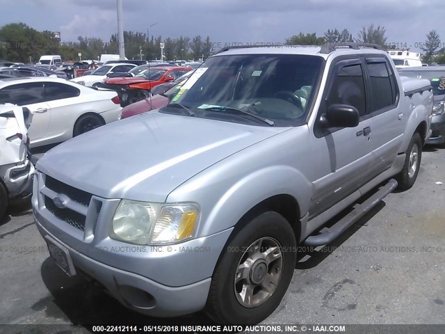 1FMZU67E51UB85538 - 2001 FORD EXPLORER SPORT TR  SILVER photo 2