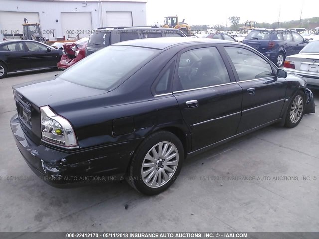 YV1TS92D941344478 - 2004 VOLVO S80 BLACK photo 4