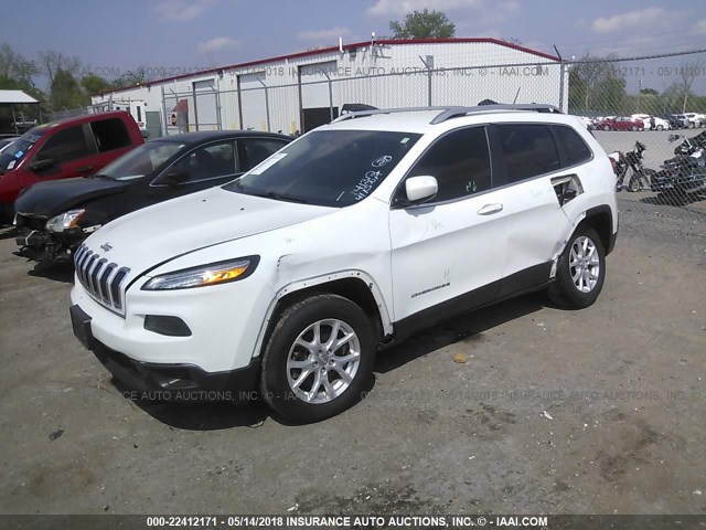 1C4PJMCS9FW710195 - 2015 JEEP CHEROKEE LATITUDE WHITE photo 2