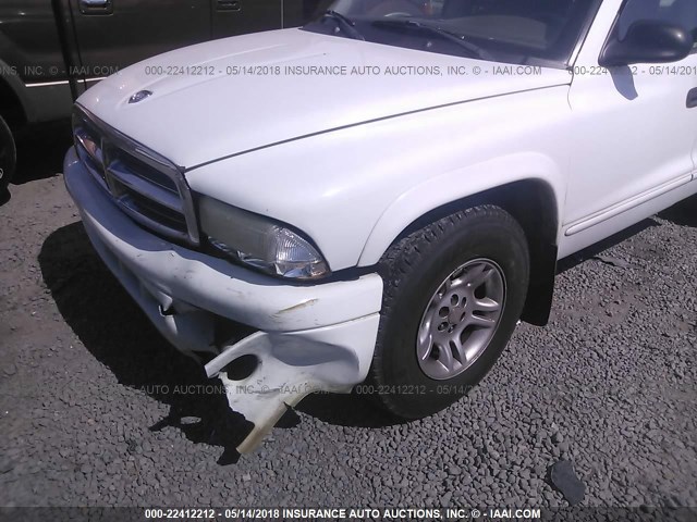 1B4HR48N72F144075 - 2002 DODGE DURANGO SLT WHITE photo 6