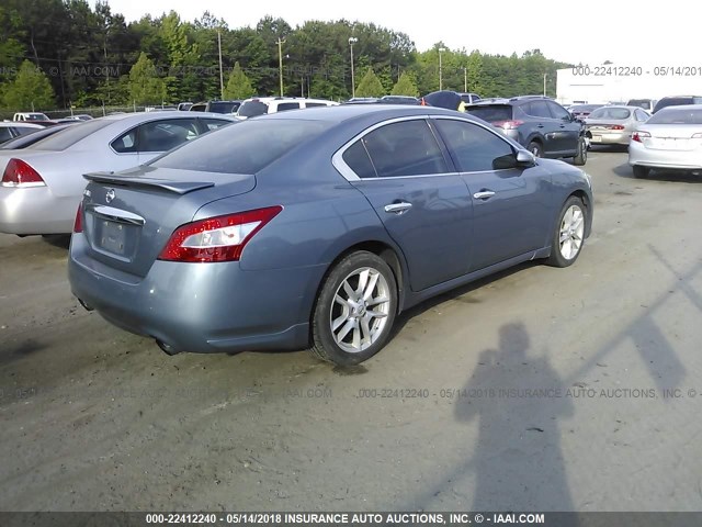 1N4AA5AP6AC804576 - 2010 NISSAN MAXIMA S/SV BLUE photo 4