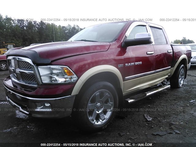 1D7RV1CT1BS566427 - 2011 DODGE RAM 1500 RED photo 2