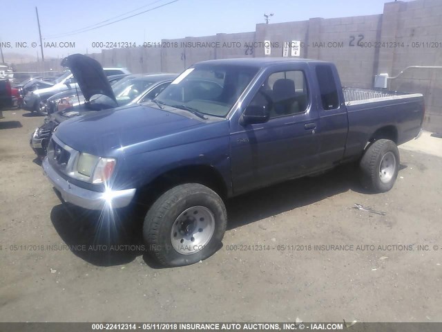 1N6ED26Y9YC377873 - 2000 NISSAN FRONTIER KING CAB XE/KING CAB SE BLUE photo 2